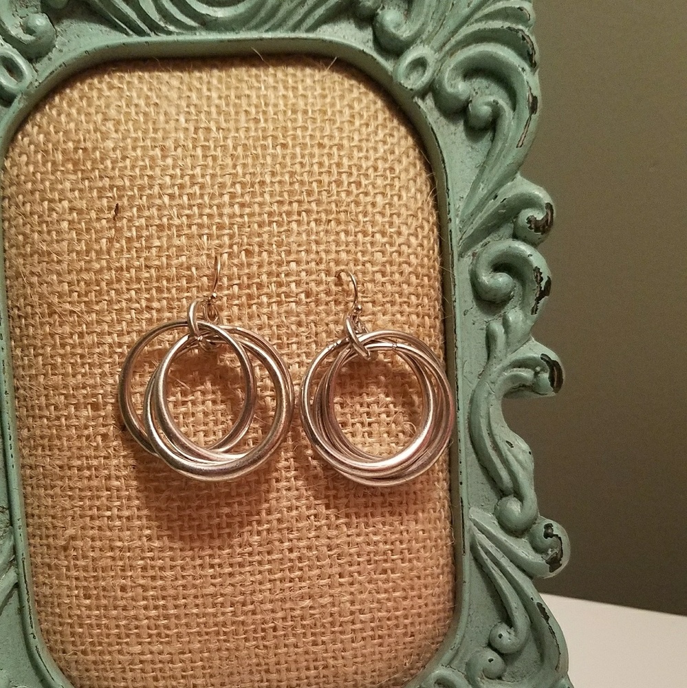 Dots Silver Hoop Earrings